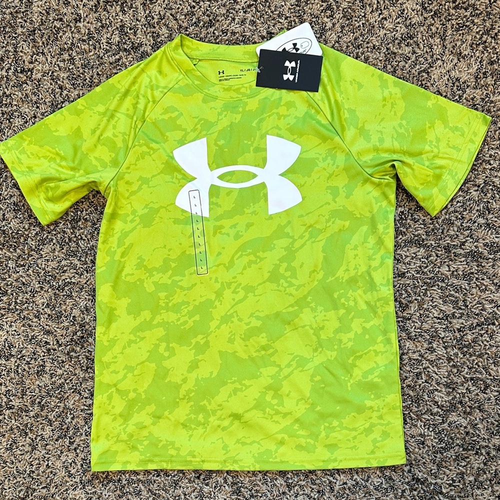Under Armour Kids' Lime Camo Tee